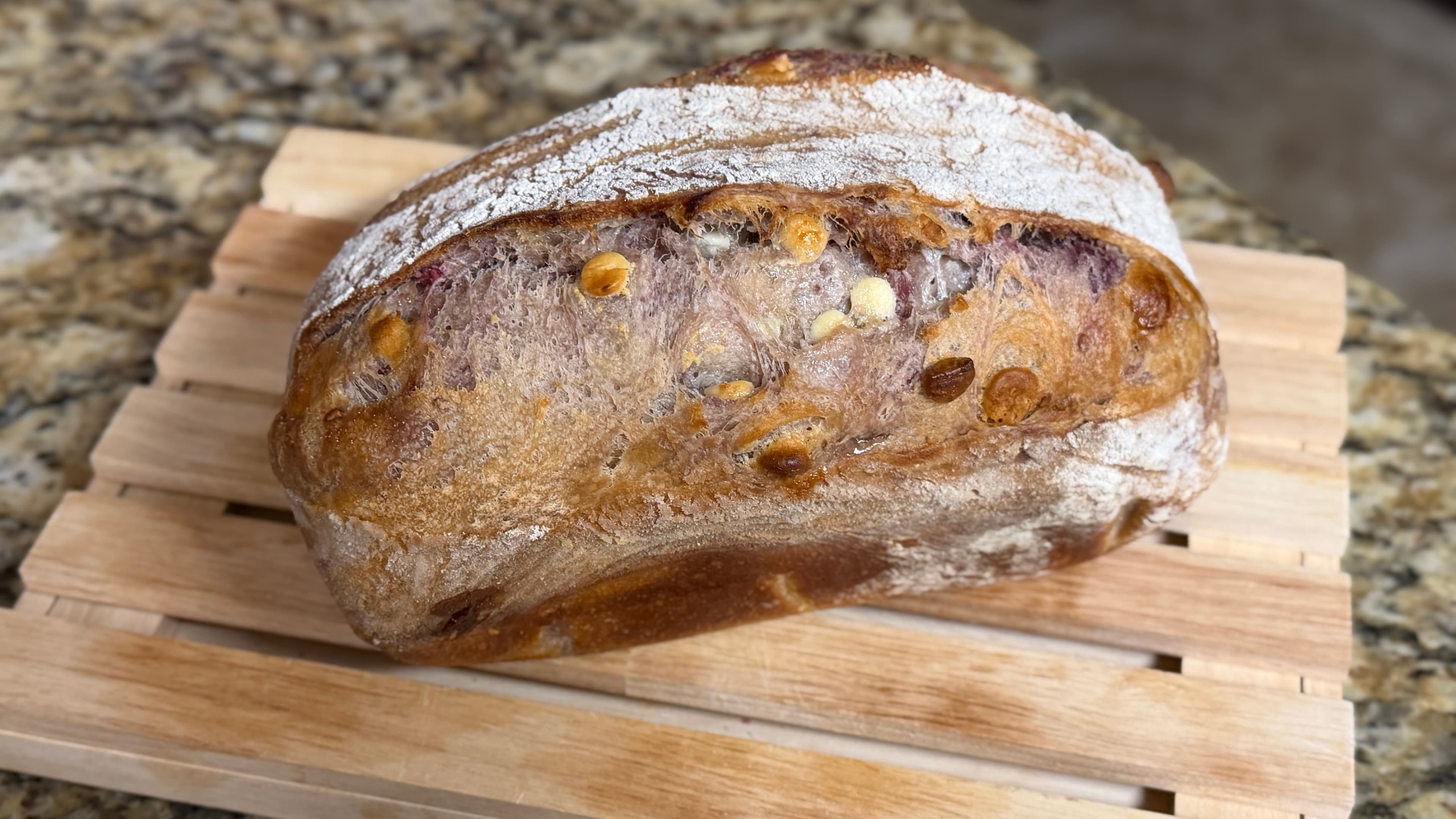 Sourdough with Raspberry & White Chocolate